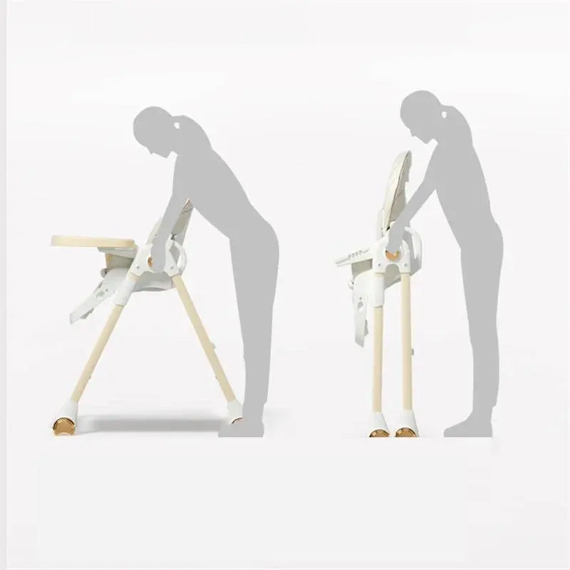 Chaise Haute Bébé Multifonction avec Roulettes MOMSEREINE