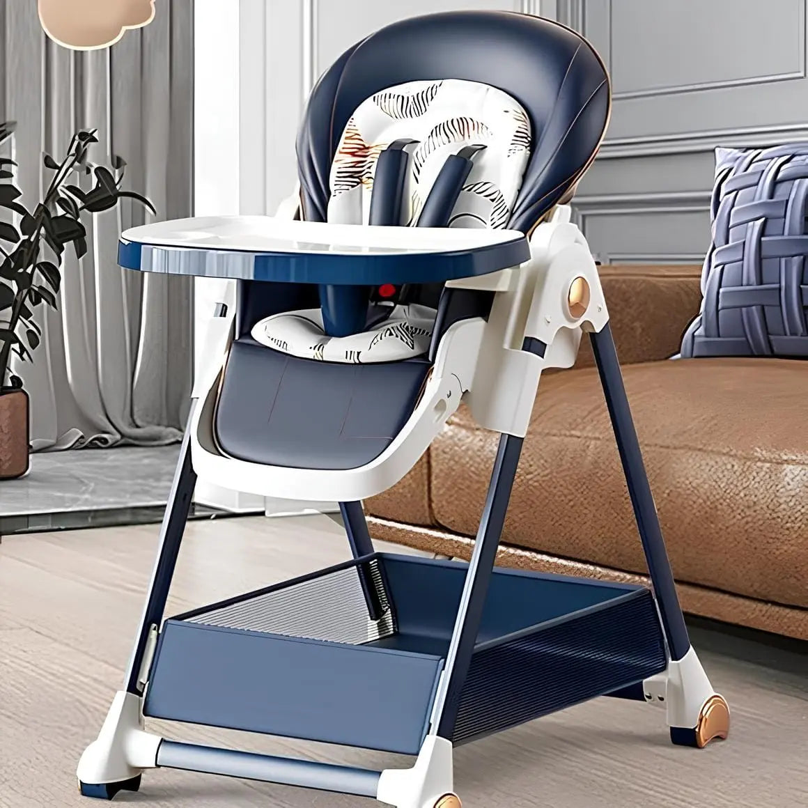 Chaise Haute Bébé Multifonction avec Roulettes MOMSEREINE